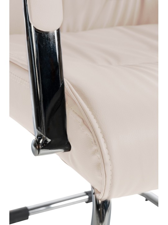 Conjunto de 2 cadeiras para visitantes Sievert, creme