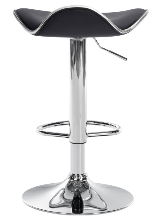 Banqueta alta Shanghai imitação de couro C, preto