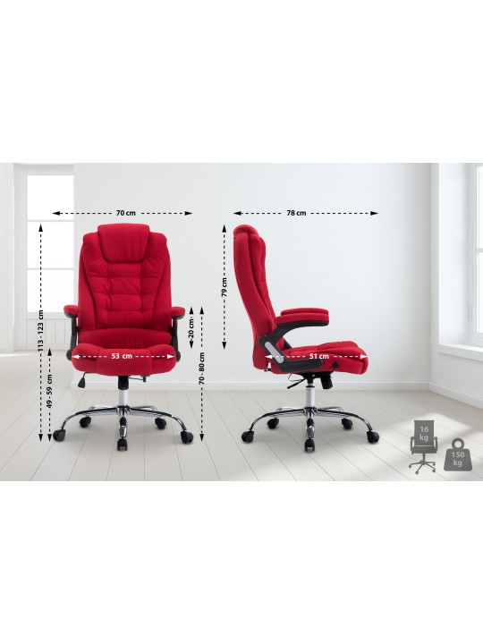 Cadeira de escritório Thor tecido, vermelho