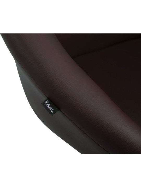 Banqueta alta Davie couro sintético, castanho