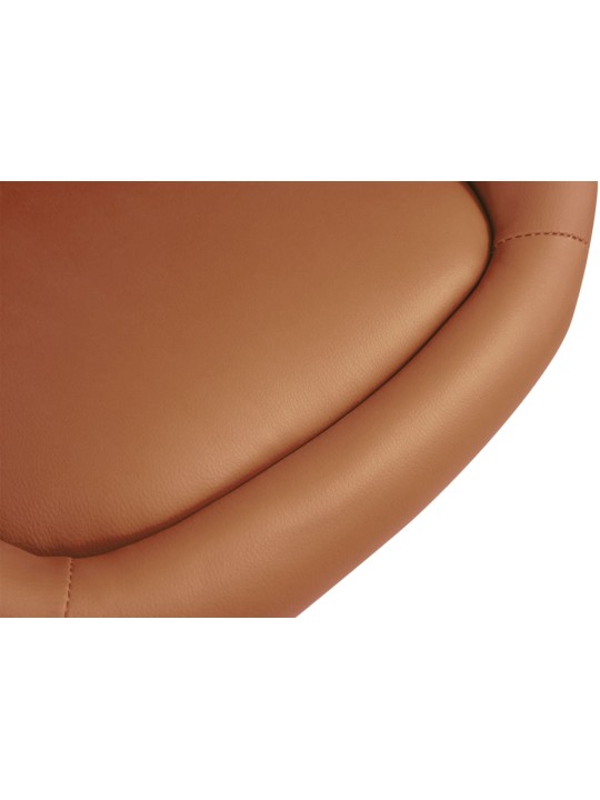 Banqueta alta Davie couro sintético, castanho claro