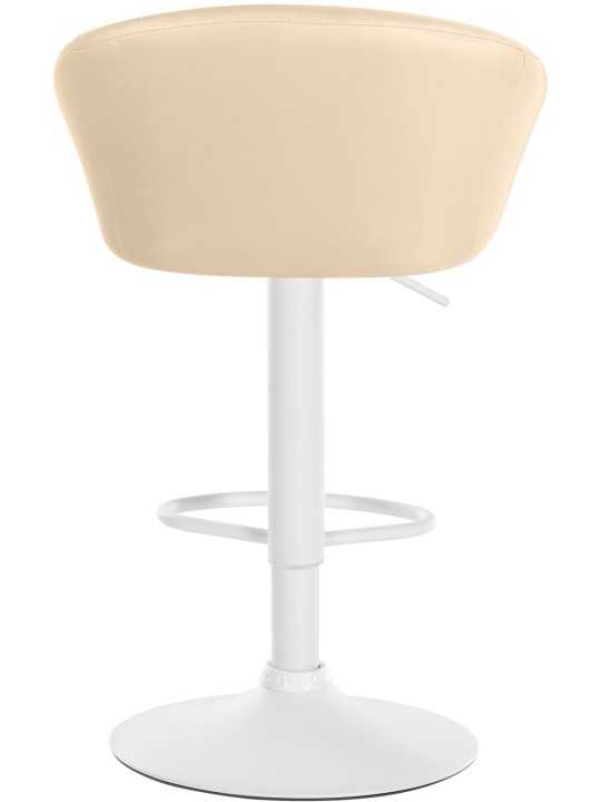 Banqueta alta Davie couro sintético, creme