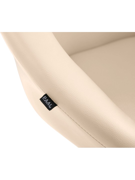 Banqueta alta Davie couro sintético, creme
