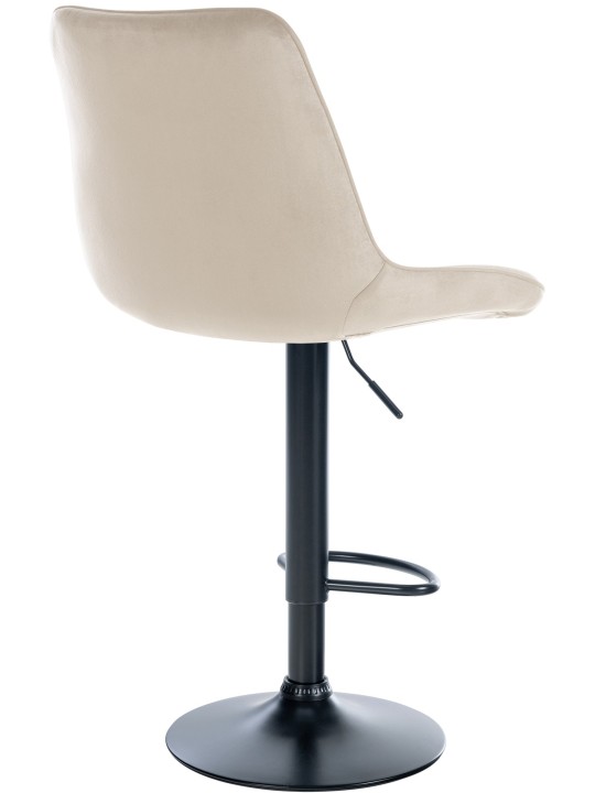 Conjunto de 2 bancos altos Toni veludo, creme