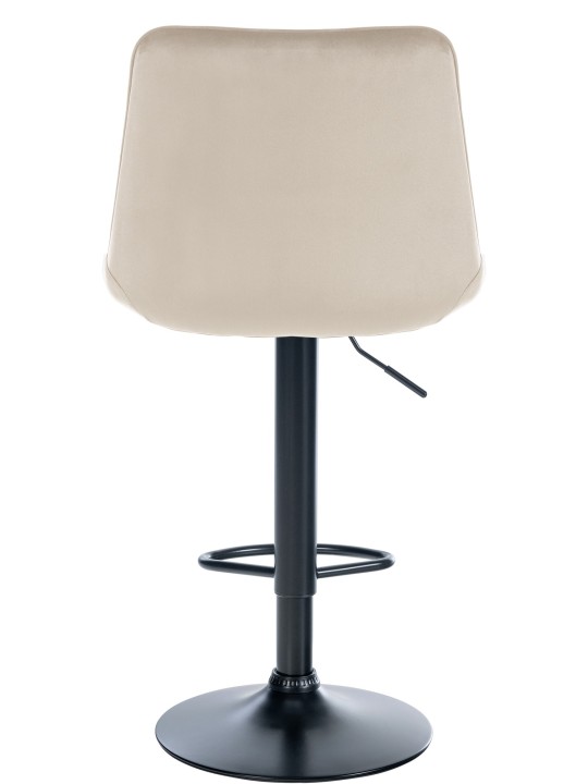 Conjunto de 2 bancos altos Toni veludo, creme