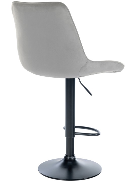 Conjunto de 2 bancos altos Toni veludo, cinza