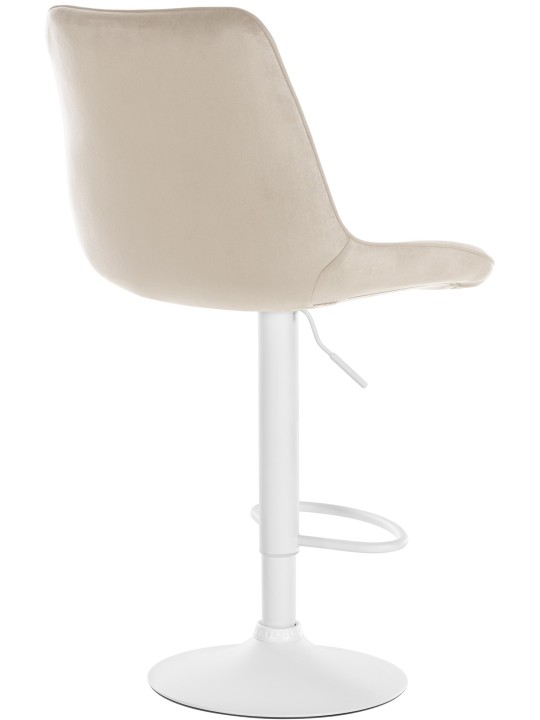 Conjunto de 2 bancos altos Toni veludo, creme