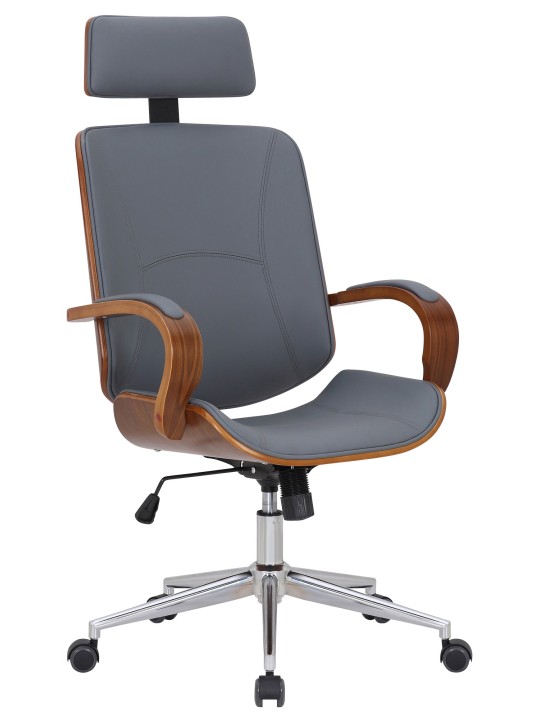 Cadeira de escritório Dayton, nogueira/cinza