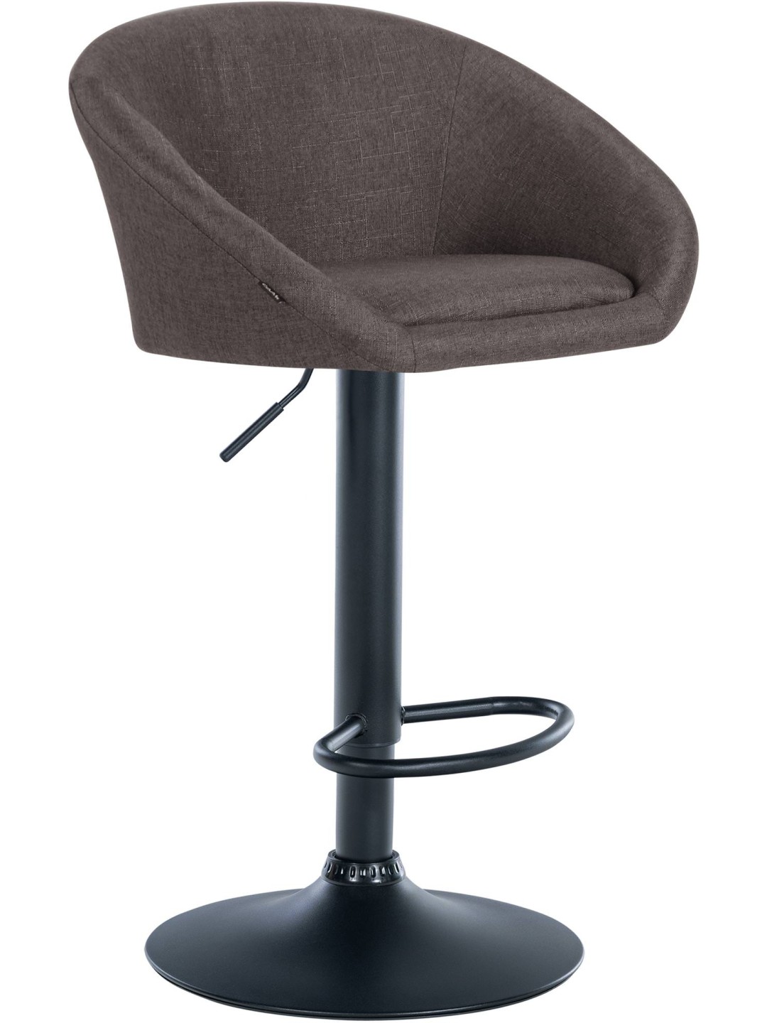 Banqueta alta tecido Davie, cinza escuro