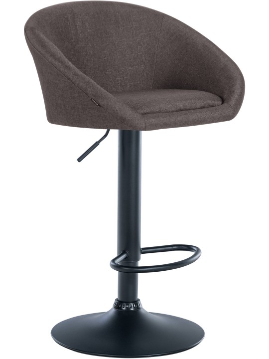 Banqueta alta tecido Davie, cinza escuro