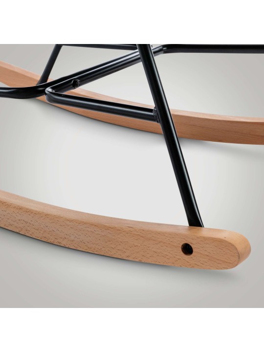 Cadeira de balanço Sanka veludo, creme Cadeira de balanço Sanka veludo, creme