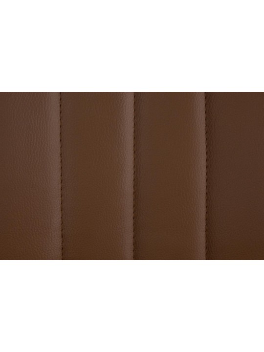 Conjunto de 2 bancos altos em pele sintética Toni, castanho