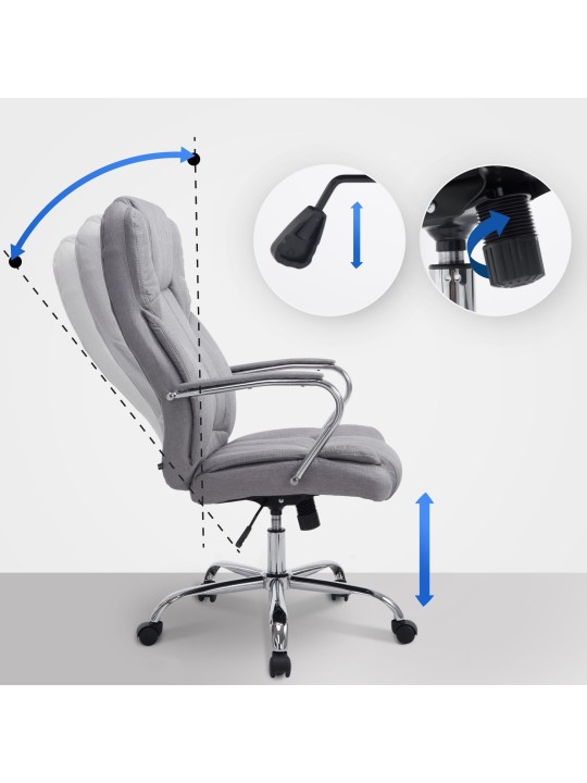 Cadeira de escritório BIG tecido Xanthos, cinza Cadeira de escritório BIG tecido Xanthos, cinza