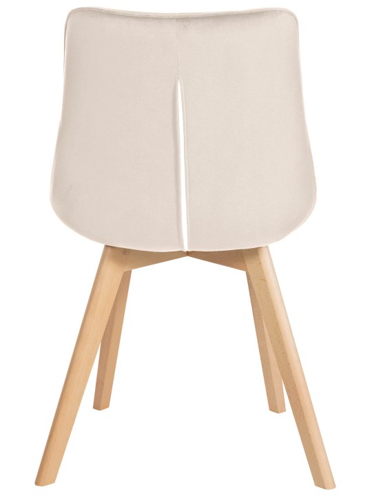 Conjunto de 2 cadeiras de veludo Brook, creme