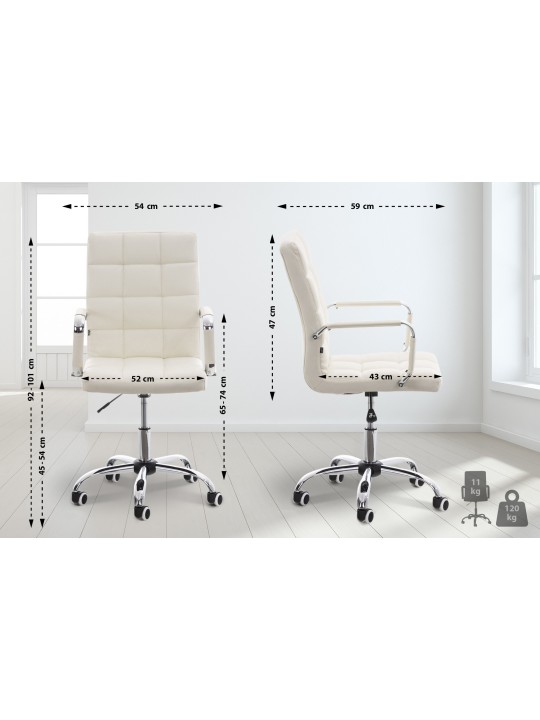 Cadeira de escritório Deli V2, branco