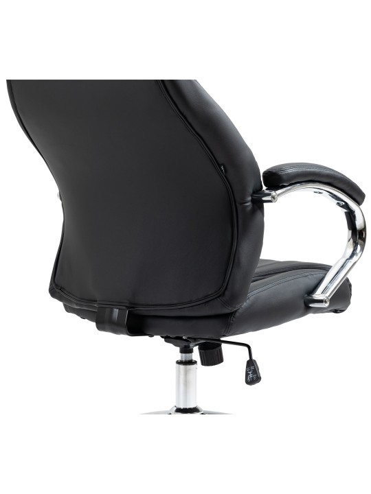 Cadeira de escritório em couro legítimo Wigan, preto