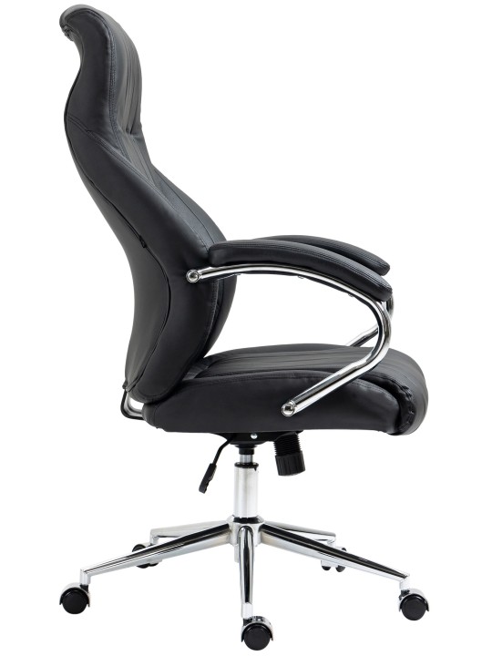 Cadeira de escritório em couro legítimo Wigan, preto