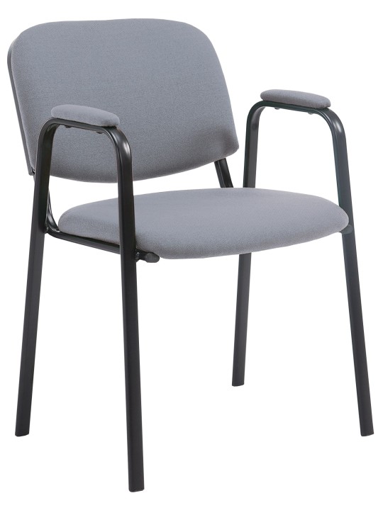 Cadeira para visitantes Ken PRO tecido, cinza