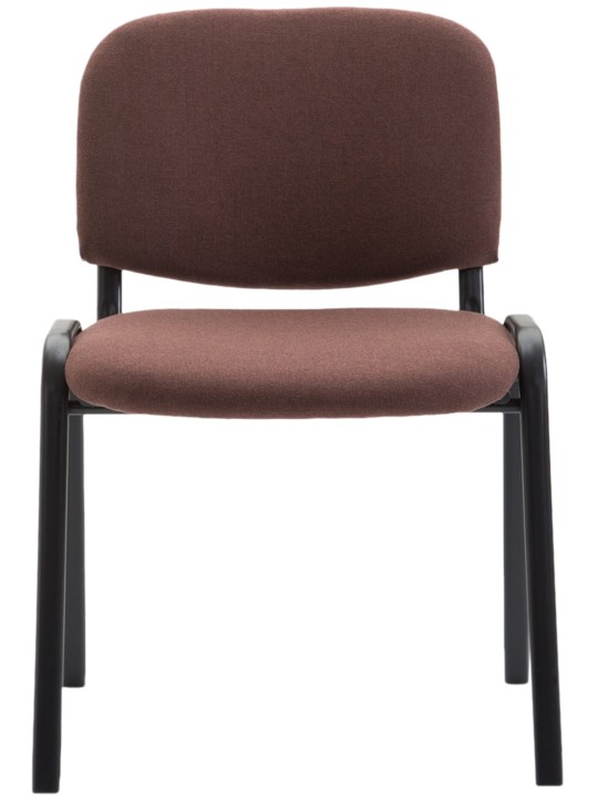 Cadeira para visitantes Ken V2 tecido, castanho