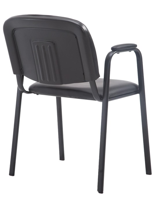 Cadeira para visitantes Ken PRO couro artificial, preto