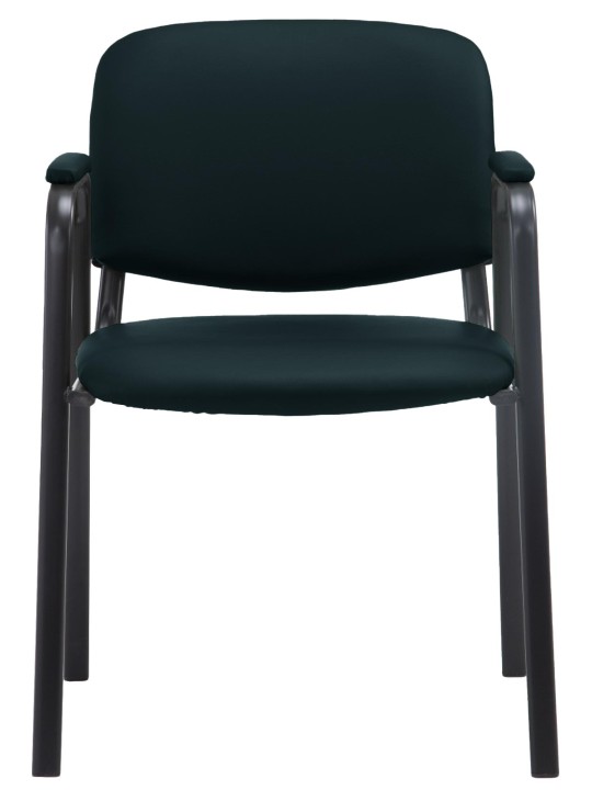 Cadeira para visitantes Ken PRO couro artificial, preto