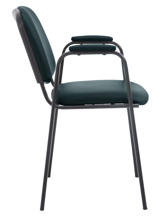 Cadeira para visitantes Ken PRO couro artificial, preto