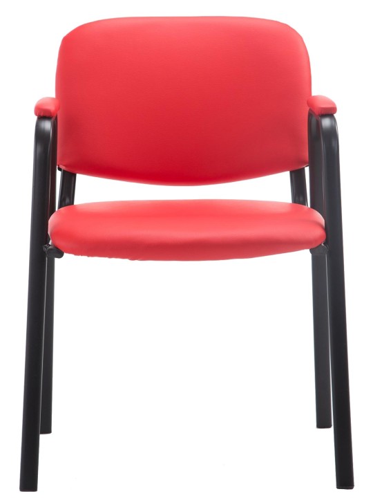 Cadeira para visitantes Ken PRO couro artificial, vermelho