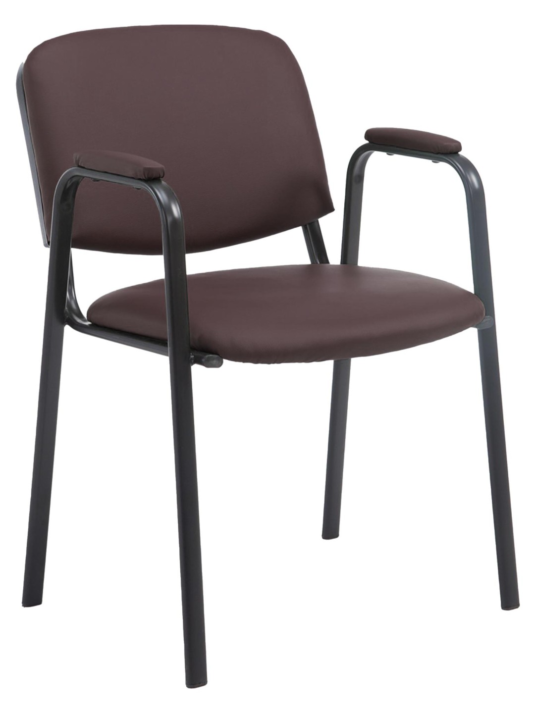 Cadeira para visitantes Ken PRO couro artificial, castanho