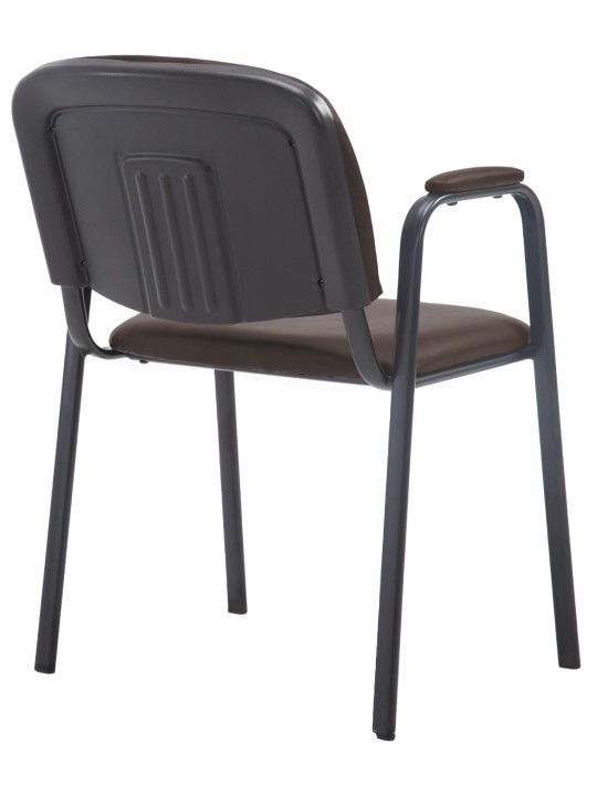 Cadeira para visitantes Ken PRO couro artificial, castanho