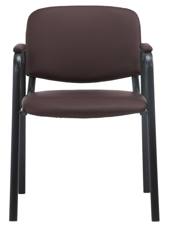Cadeira para visitantes Ken PRO couro artificial, castanho