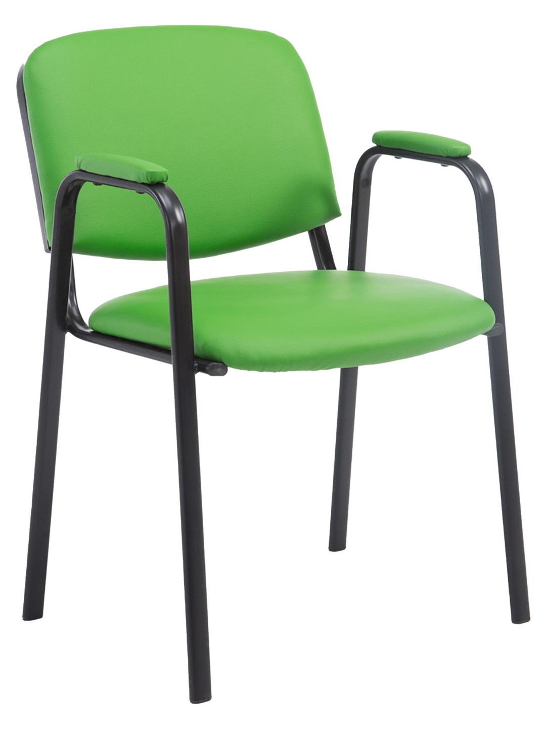 Cadeira para visitantes Ken PRO couro artificial, verde