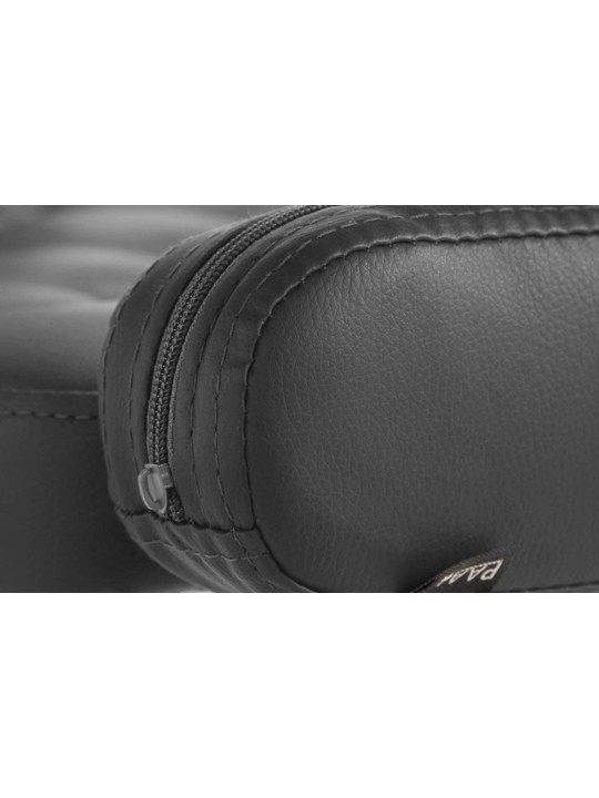 Banqueta de trabalho Dublin couro sintético, preto