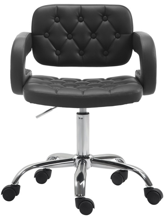 Banqueta de trabalho Dublin couro sintético, preto