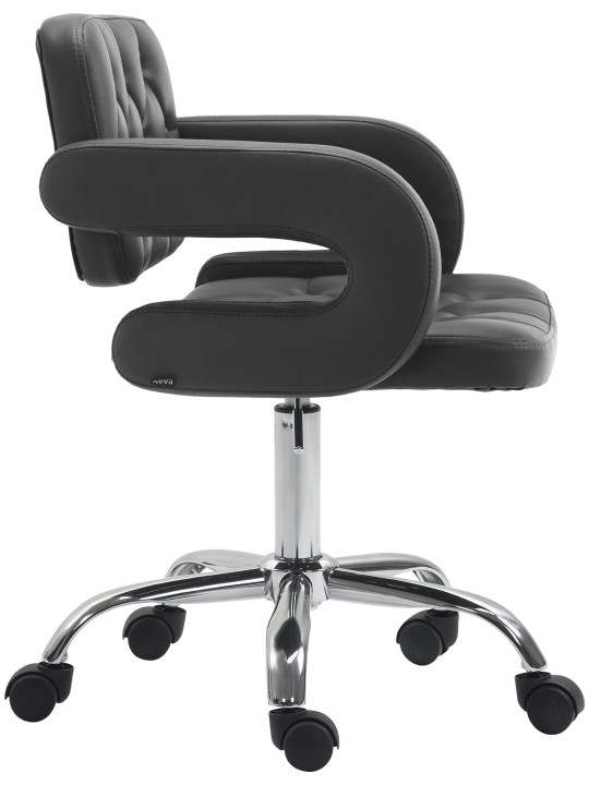 Banqueta de trabalho Dublin couro sintético, preto