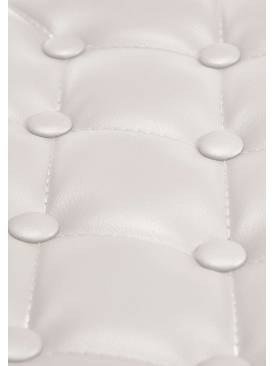 Banqueta de trabalho Dublin couro sintético, branco