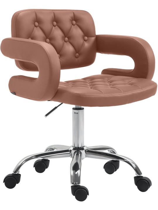 Banqueta de trabalho Dublin couro sintético, conhaque Banqueta de trabalho Dublin couro sintético, conhaque