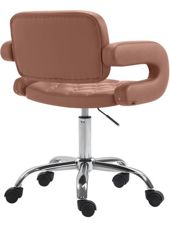 Banqueta de trabalho Dublin couro sintético, conhaque Banqueta de trabalho Dublin couro sintético, conhaque