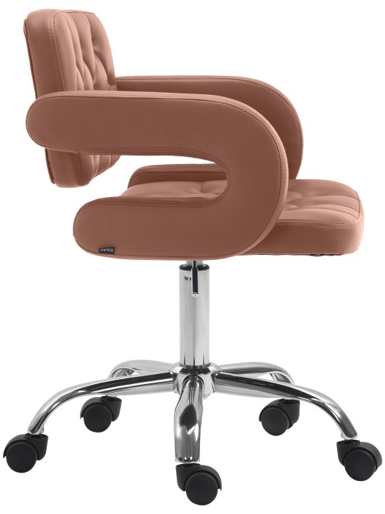 Banqueta de trabalho Dublin couro sintético, conhaque Banqueta de trabalho Dublin couro sintético, conhaque