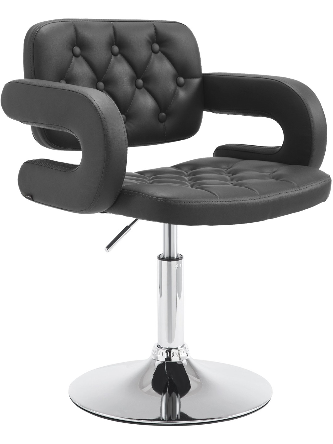 Espreguiçadeira Dublin couro sintético, preto