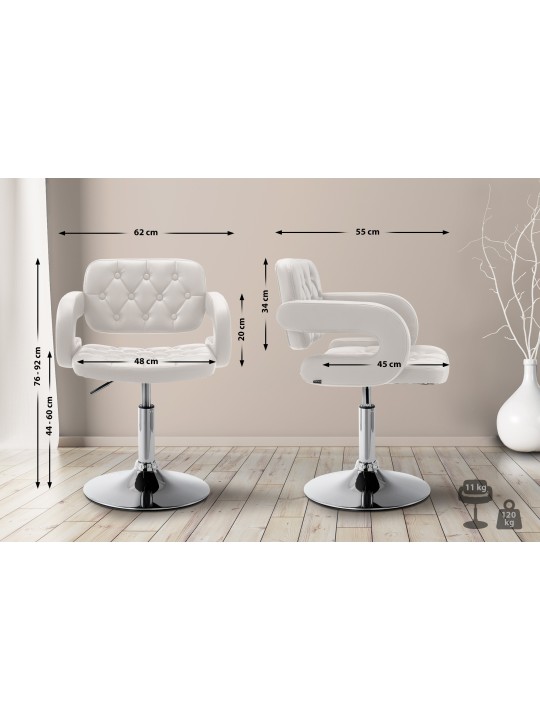 Espreguiçadeira Dublin couro sintético, branco Espreguiçadeira Dublin couro sintético, branco