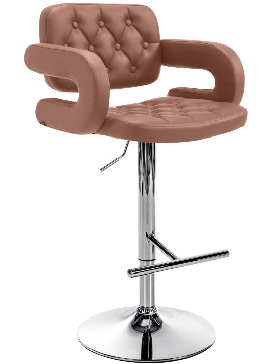 Banqueta alta Dublin C, conhaque