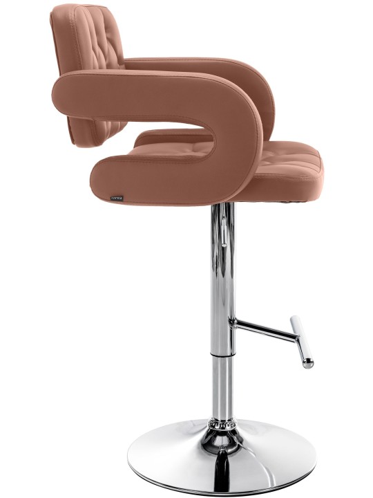 Banqueta alta Dublin C, conhaque