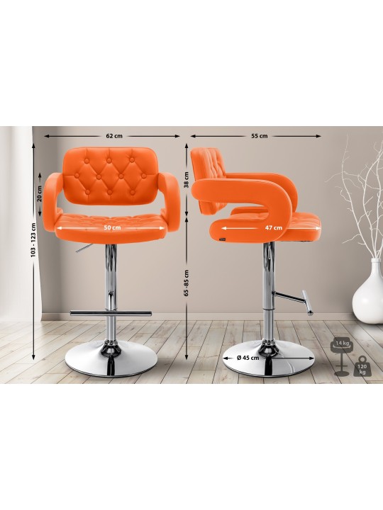 Banqueta alta Dublin C, laranja