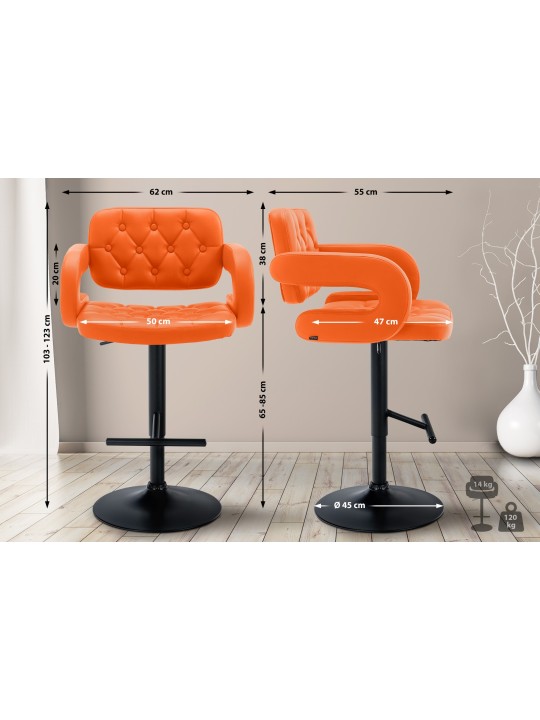 Banqueta alta Dublin, laranja