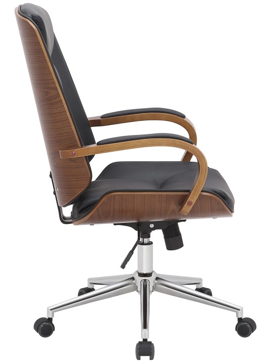 Cadeira de escritório Yankton, nogueira/preto