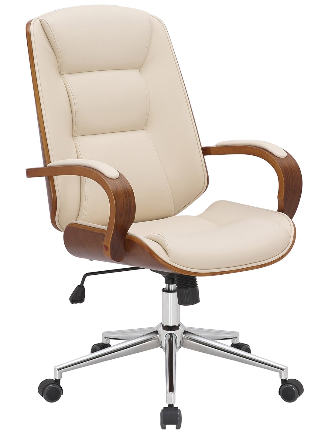Cadeira de escritório Yankton, nogueira/creme