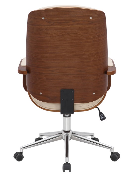 Cadeira de escritório Yankton, nogueira/creme