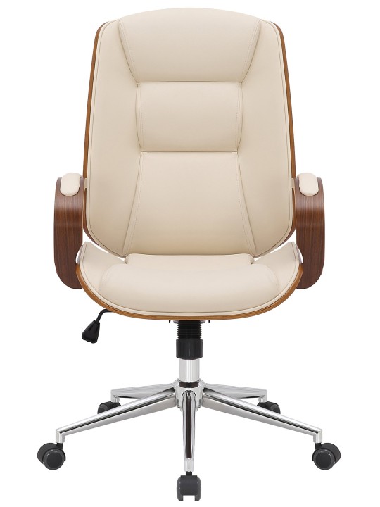 Cadeira de escritório Yankton, nogueira/creme