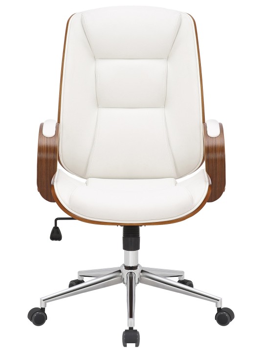 Cadeira de escritório Yankton, nogueira/branco