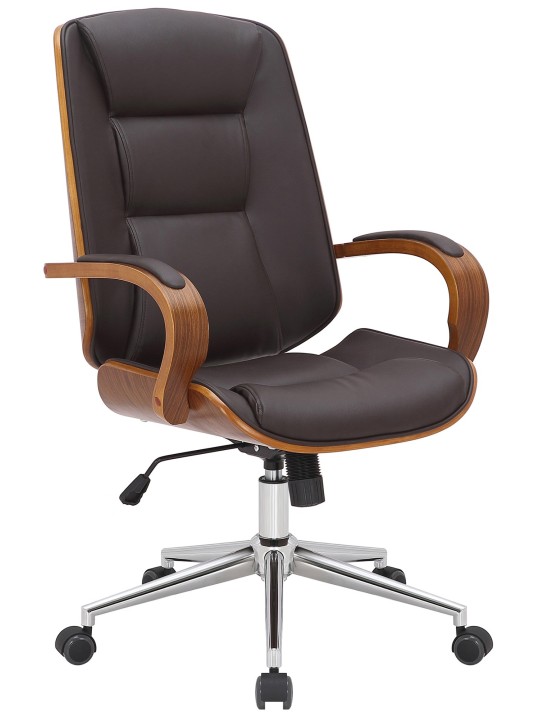 Cadeira de escritório Yankton, nogueira/castanho